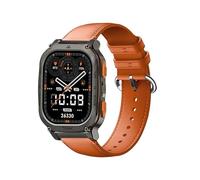GIOPUEY 22mm Strap Compatible with KOSPET Tank M2/M3/M3 Ultra 2/T2/T3/T3 Ultra 2/Magic R10/P10/Pluse/ORB, Genuine leather Watch Strap Replacement [Wear-resistant] [breathable] - Orange