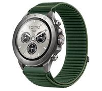 GIOPUEY 22mm Strap Compatible with Mibro Watch GS Explorer/Explorer S, Outdoor Sports Flexible Nylon Braided Sport Loop Strap Replacement Band - DarkGreen