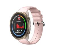 GIOPUEY 22mm Strap Compatible with Polar Vantage V3/M3/M2/M/Polar Grit X/X2 Pro/X Pro, Genuine leather Watch Strap Replacement [Wear-resistant] [breathable] - Pink