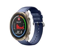 GIOPUEY 22mm Strap Compatible with Polar Vantage V3/M3/M2/M/Polar Grit X/X2 Pro/X Pro, Genuine leather Watch Strap Replacement [Wear-resistant] [breathable] - Navy blue