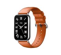 GIOPUEY 22mm Strap Compatible with Xiaomi Redmi Watch 5 Lite/5 Active, Genuine leather Watch Strap Replacement [Wear-resistant] [breathable] - Orange