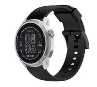 GIOPUEY 24mm Strap for COROS APEX 4 46mm, Soft silicone Sports Outdoor Watch Strap Replacement - Black