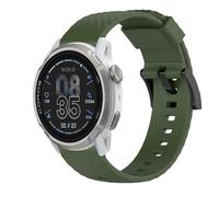 GIOPUEY 24mm Strap for COROS APEX 4 46mm, Soft silicone Sports Outdoor Watch Strap Replacement - DarkGreen