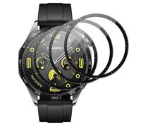 GIOPUEY 3 Pack Screen Protector for Huawei Watch GT 4 46mm, [ Full Coverage] Composite material Screen Protective Film, [Anti-Bubble] [Wear-resistant] - Transparent