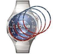 GIOPUEY 3 Pack Screen Protector for Huawei Watch GT 6 Pro 46mm, [Full Coverage] Composite material Screen Protective Film, [Anti-Bubble] [Wear-resistant] - red/blue
