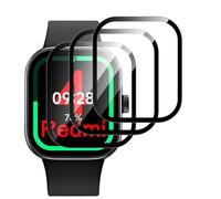 GIOPUEY 3 Pack Screen Protector for Redmi Watch 4, [Full Coverage] Composite material Screen Protective Film, [Anti-Bubble] [Wear-resistant] - Transparent