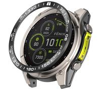 GIOPUEY Bezel Ring Compatible with Garmin Fenix 8 Solar 47mm, Bezel Styling Ring Protective Cover, Aluminum alloy metal protective watch ring - B-black/white