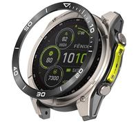 GIOPUEY Bezel Ring Compatible with Garmin Tactix 8 AMOLED 51mm, Bezel Styling Ring Protective Cover, Aluminum alloy metal protective watch ring - A-black/white