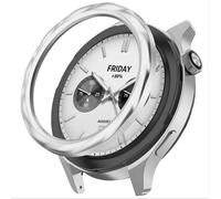 GIOPUEY Bezel Ring Compatible with Xiaomi Watch S4/Watch S3, Bezel Styling Ring Protective Cover, Aluminum alloy metal protective watch ring - D-Silver