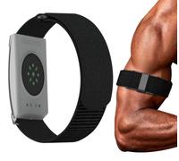 GIOPUEY Bicep Strap Compatible with COROS Heart Rate Monitor, ankle/arm band Soft Nylon Adjustable Bicep [Unisex] - Black