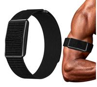GIOPUEY Bicep Strap Compatible with Polar Loop, ankle/arm band Soft Nylon Adjustable Bicep [Unisex] - Black