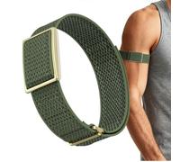 GIOPUEY Bicep Strap Compatible with POLAR Loop Strap, ankle/arm band Soft Nylon Adjustable Bicep [Unisex] - A-green