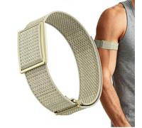 GIOPUEY Bicep Strap Compatible with POLAR Loop Strap, ankle/arm band Soft Nylon Adjustable Bicep [Unisex] - A-beige