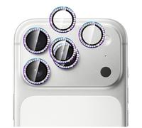 GIOPUEY Camera Lens Protector Compatible with iPhone 17 Pro/17 Pro Max, Bling Crystal Diamond Camera Protection Ring, Metal + Tempered Glass, Camera Protector - colorful