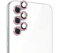 GIOPUEY Camera Protector Compatible with Samsung Galaxy A34, Samsung Galaxy A34 Camera Lens Protector, Bling Powder Diamond, Shiny, Elegant, Easy to Install - Pink