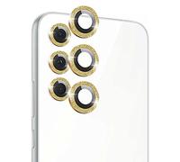 GIOPUEY Camera Protector Compatible with Samsung Galaxy A34, Samsung Galaxy A34 Camera Lens Protector, Bling Powder Diamond, Shiny, Elegant, Easy to Install - Gold