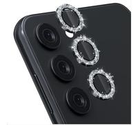 GIOPUEY Camera Protector Compatible with Samsung Galaxy A35, Samsung Galaxy A35 Camera Lens Protector, Bling Powder Diamond, Shiny, Elegant, Easy to Install - Black