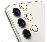 GIOPUEY Camera Protector Compatible with Samsung Galaxy A55, Samsung Galaxy A55 Camera Lens Protector, Bling Powder Diamond, Shiny, Elegant, Easy to Install - Gold