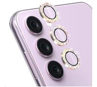 GIOPUEY Camera Protector Compatible with Samsung Galaxy A55, Samsung Galaxy A55 Camera Lens Protector, Bling Powder Diamond, Shiny, Elegant, Easy to Install - Colorful