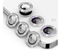 GIOPUEY Camera Protector Compatible with Samsung Galaxy S24 Plus, Samsung Galaxy S24 Plus Camera Lens Protector, Bling Powder Diamond, Shiny, Elegant, Easy to Install - silver