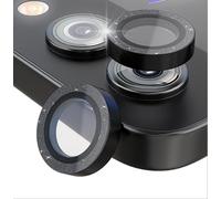 GIOPUEY Camera Protector Compatible with Samsung Galaxy Z Flip 6, Samsung Galaxy Z Flip 6 Camera Lens Protector, Bling Powder Diamond, Shiny, Elegant, Easy to Install - Black