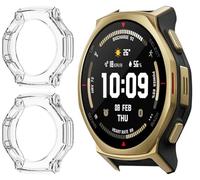 GIOPUEY Case Compatible with Amazfit T-Rex 3 Pro 44mm, [2 PACK] Soft TPU, Shock Resistant Cover - Transparent+Transparent