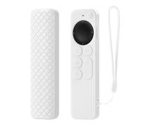 GIOPUEY Case Compatible with Apple TV 4K/HD Siri Remote 2021/2022, Ultra-thin soft Cilicone Cover, Slim-Fit,Anti-Fall,Not Easy to Dirty - White
