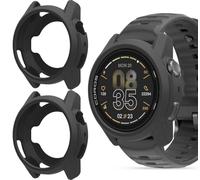 GIOPUEY Case Compatible with Coros Apex 4 42mm, [2 PACK] Soft TPU Silicone Protective Case Cover, Shock Resistant - Black