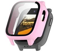 GIOPUEY Case Compatible with Cosmo JrTrack 5, Glass Protective Film + Hard Plastic Bezel Cover - pink
