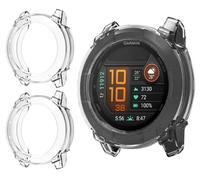 GIOPUEY Case Compatible with Garmin instinct E 40mm, [2 PACK] Soft TPU, Shock Resistant Cover - Transparent+Transparent