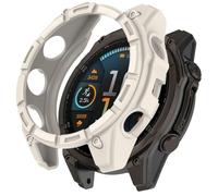 GIOPUEY Case Compatible with Garmin Tactix 8 Solar 51mm, Premium Soft TPU Silicone Protector Case Cover, Unique Design, Shockproof - beige