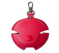 GIOPUEY Case Compatible with HONOR CHOICE Earbuds Clip, PU Leather Soft Protective Case Cover with Keyring Included for Boys girls men women- red