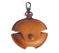GIOPUEY Case Compatible with HONOR CHOICE Earbuds Clip, PU Leather Soft Protective Case Cover with Keyring Included for Boys girls men women- yellow