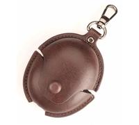 GIOPUEY Case Compatible with HONOR Choice Earbuds S7, PU Leather Soft Protective Case Cover with Keyring Included for Boys girls men women- brown