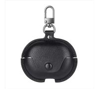GIOPUEY Case Compatible with Honor Choice Earbuds X5, PU Leather Soft Protective Case Cover with Keyring Included for Boys girls men women- Black