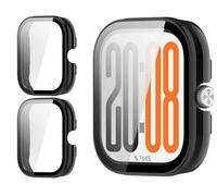 GIOPUEY Case Compatible with HONOR CHOICE INFOWEAR Watch 2 Pro, [2 PACK] Glass Protective Film + Hard Plastic Bezel Cover - black+black