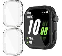 GIOPUEY Case Compatible with HONOR Choice Watch 2i, [2 PACK] Soft TPU, Shock Resistant Cover - Transparent+Transparent
