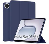 GIOPUEY Case Compatible with Honor Pad 20 12.1 2026, Flip PU Leather Cover [Soft silicone back cover], skin-like texture - DarkBlue