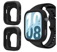 GIOPUEY Case Compatible with Honor Watch X5i, [2 PACK] Soft TPU Silicone Protective Case Cover, Shock Resistant - Black