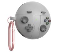 GIOPUEY Case Compatible with Huawei Freebuds 7i, Cute funny cartoon Silicone TPU Soft Protective Case Cover with Keyring Included for Boys girls men women - grey