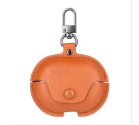 GIOPUEY Case Compatible with Huawei Freebuds Pro 4/Pro 3, PU Leather Soft Protective Case Cover with Keyring Included for Boys girls men women- yellow