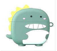 GIOPUEY Case Compatible with Huawei FreeBuds SE 3/SE 2, Cute funny cartoon Silicone TPU Soft Protective Case Cover with Keyring Included for Boys girls men women - Green Dinosaur