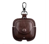 GIOPUEY Case Compatible with Huawei Freebuds SE3/SE2, PU Leather Soft Protective Case Cover with Keyring Included for Boys girls men women- brown