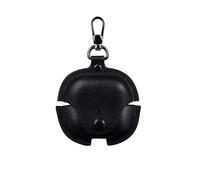 GIOPUEY Case Compatible with Huawei FreeClip 2, PU Leather Soft Protective Case Cover with Keyring Included for Boys girls men women- Black