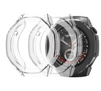 GIOPUEY Case Compatible with Huawei Watch GT 6 Pro 46mm, [2 PACK] Soft TPU, Shock Resistant Cover - Transparent+Transparent