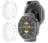 GIOPUEY Case Compatible with Huawei Watch GT 6 Pro 46mm, [2 PACK] Soft TPU, Shock Resistant Cover - Transparent+Transparent
