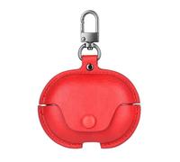 GIOPUEY Case Compatible with OnePlus Nord Buds 4 Pro, PU Leather Soft Protective Case Cover with Keyring Included for Boys girls men women- red