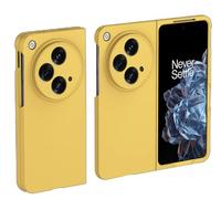 GIOPUEY Case Compatible with OnePlus Open, Hard PC Material Cover, Comfortable and Smooth to the Touch Phone Case, Shockproof, Anti-Fingerprint - yellow
