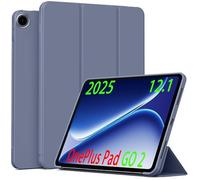 GIOPUEY Case Compatible with OnePlus Pad GO 2 12.1 2025, Flip PU Leather Cover [Soft silicone back cover], skin-like texture - Purple