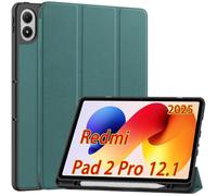 GIOPUEY Case Compatible with Redmi Pad 2 Pro 12.1 2025, Flip PU Leather Cover [Soft silicone back cover], skin-like texture - D